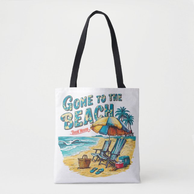 Bolsa Tote Foi para a praia (Frente)