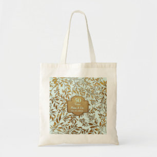 Bolsa Tote Folgas do 50º Aniversário de Casamento Dourado
