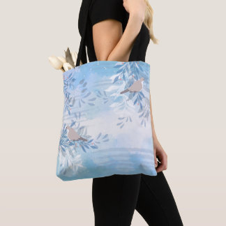 Bolsa Tote Folha botânica floral abstrata moderna e elegante