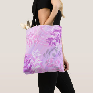 Bolsa Tote Folha botânica floral abstrata moderna e trendy