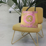 Bolsa Tote Folha brilhante do Na moda rico e folha fina Doura<br><div class="desc">Rico de design de saco tote personalizado com de tendência e de com brilho brilhante,  cor-de-rosa e fundo dourado,  com o seu texto personalizado.</div>
