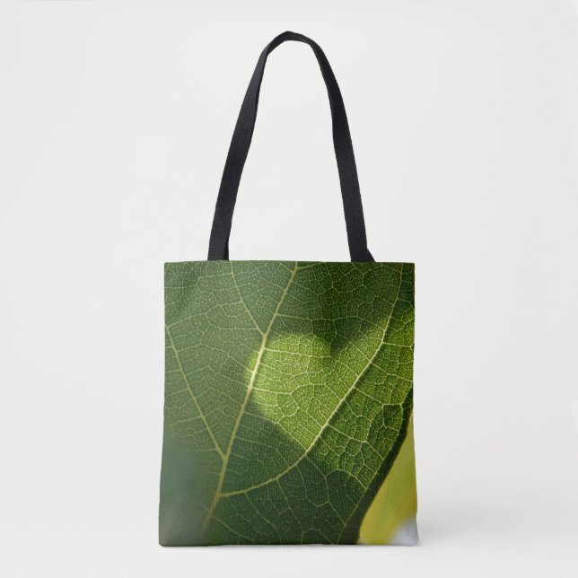Bolsa Tote Folha Coração Luz Solar (Frente)