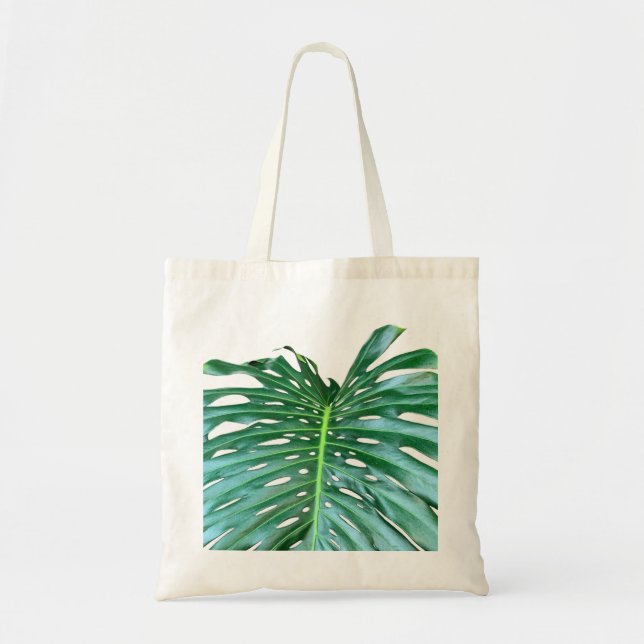 Bolsa Tote Folha da floresta tropical úmida Elegante Palm Fol (Frente)