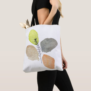 Bolsa Tote Folha de aquarela estética moderna