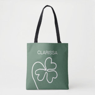 Bolsa Tote Folha de cobertura minimalista desenhando personal