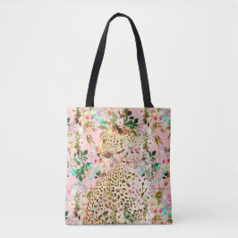Bolsa Tote Folha de impressão-leopardo tropical do Havaí