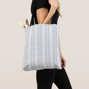 Bolsa Tote Folha de Listra Azul Claro