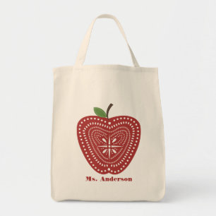 Bolsa Tote Folha De Maçã Inspirada Na Arte Folha Para Profess