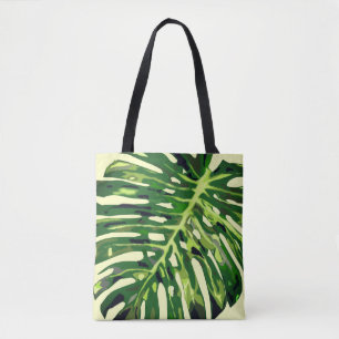 Bolsa Tote Folha de Monstera Tropical