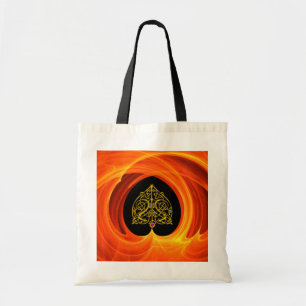 Bolsa Tote FOLHA DE ouro EM CAMADAS FRACTAIS DE LARANJA
