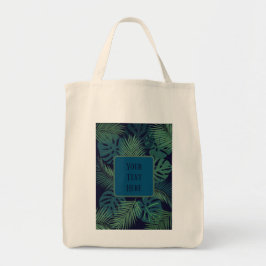 Bolsa Tote folha de palma tropical moderna contemporânea