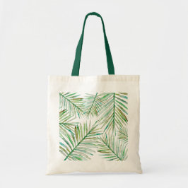 Bolsa Tote Folha de palmeira tropical da aguarela