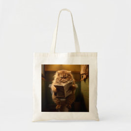 Bolsa Tote Folha engraçada lendo jornal no banheiro