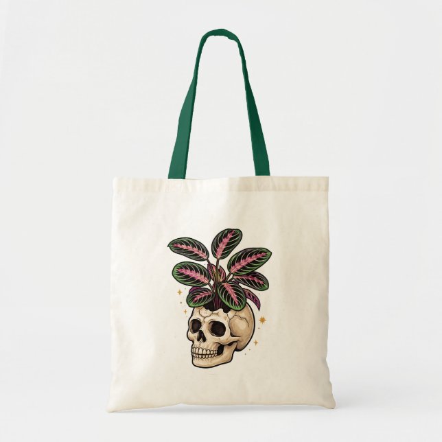 Bolsa Tote Folhagem de Crânio (Frente)