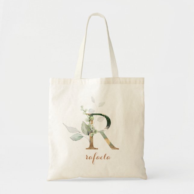 Bolsa Tote Folhagem Foliar Dourada Greenerada Personalizada L (Frente)