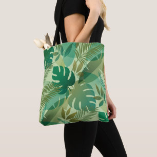 Bolsa Tote Folhagem Tropical Arejada Folhas Verdes