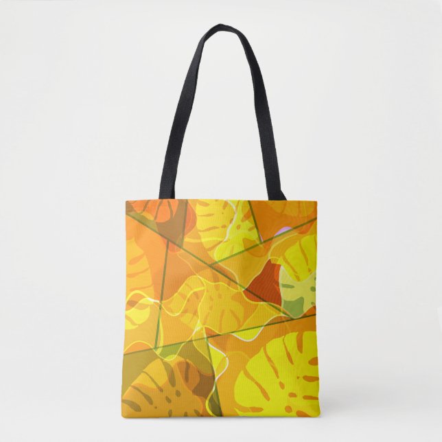 Bolsa Tote FOLHAS abstrato TROPICAIS (Frente)