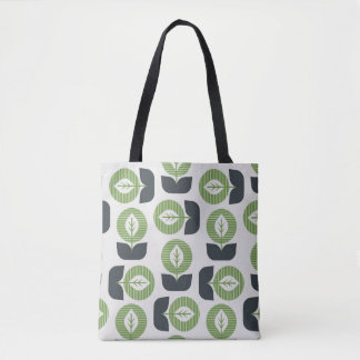 Bolsa Tote Folhas de Abstrato retrô: Estilo de Vintagem sem c