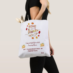Bolsa Tote Folhas de Aquarela de Queda Dão Monograma aos Obri