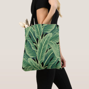 Bolsa Tote Folhas de Banana Tropical Verde
