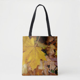 Bolsa Tote Folhas de bordo caídas amarelas de outono natureza