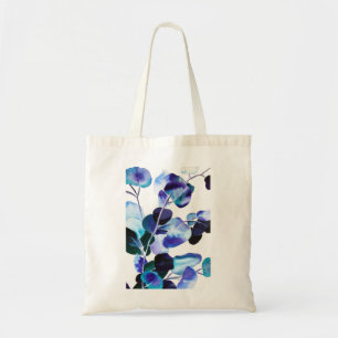 Bolsa Tote Folhas de Eucalipto em arte de aquarela