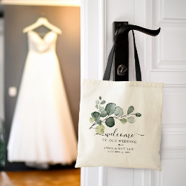 Bolsa Tote Folhas de Eucalipto Verde Oliva Boas-Vindas Casame