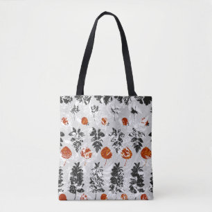 Bolsa Tote Folhas de impressão: padrão uniforme simétrico.