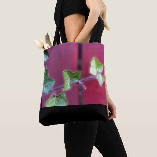 Bolsa Tote Folhas de Ivy (Close Up)