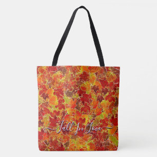 Bolsa Tote Folhas de matiz no outono caem apaixonadas