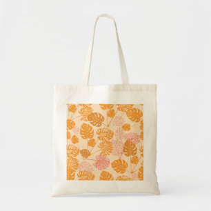 Bolsa Tote Folhas de Monstera: silhueta tropical sem costura
