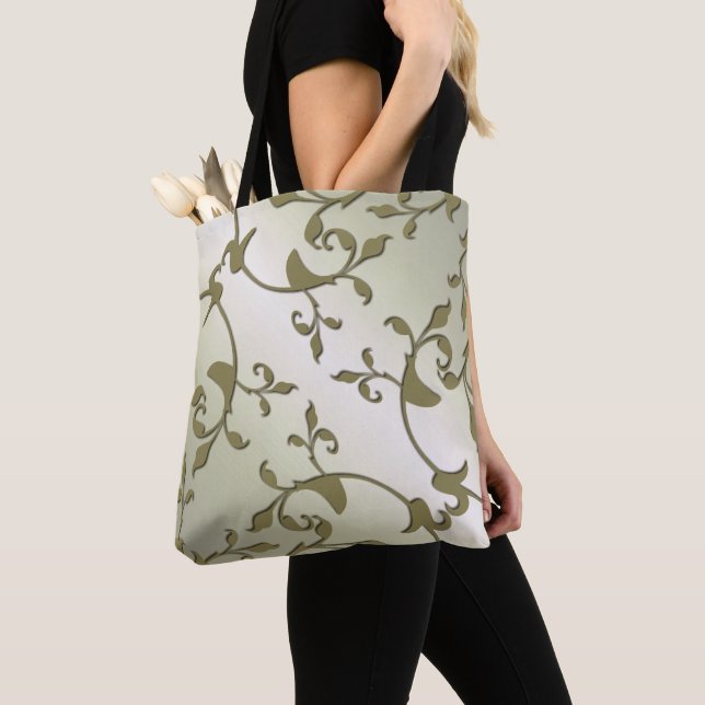 Bolsa Tote Folhas de oliveira rolando (Close Up)