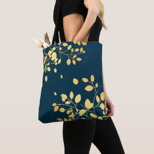Bolsa Tote Folhas de ouro 8