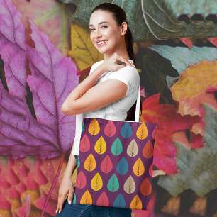 Bolsa Tote Folhas de outono coloridas