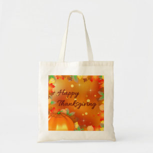 Bolsa Tote Folhas de outono coloridas da acção de graças