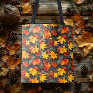 Bolsa Tote Folhas de outono com Víblias de outono
