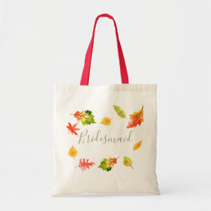 Bolsa Tote Folhas de outono da queda que wedding a dama de