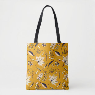Bolsa Tote Folhas de outono em estilo de desenho animado