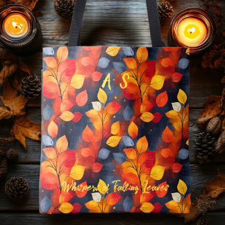 Bolsa Tote Folhas de Outono Padrão – Outono Botânico Elegante