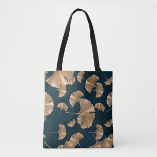 Bolsa Tote Folhas de palma de ginja tropical, padrão havaiano