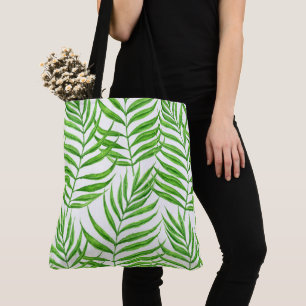 Bolsa Tote Folhas de palmeira aquarela