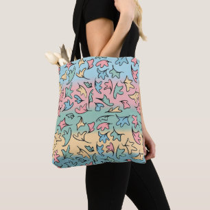 Bolsa Tote Folhas de Pastel Coloridas