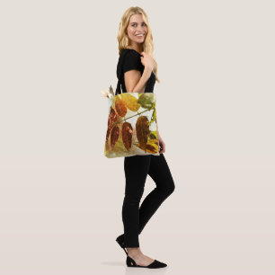 Bolsa Tote Folhas de queda Cores Douradas de Sage com ferruge