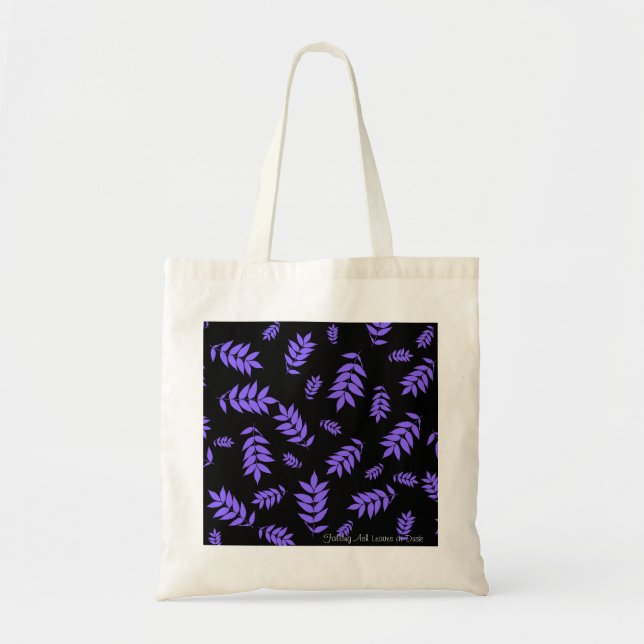 Bolsa Tote Folhas de queda da cinza no crepúsculo (Frente)