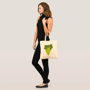Bolsa Tote Folhas de Videira de Uvas Verdes Fruta Fresca