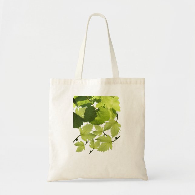 Bolsa Tote Folhas de Vinho Verde (Frente)
