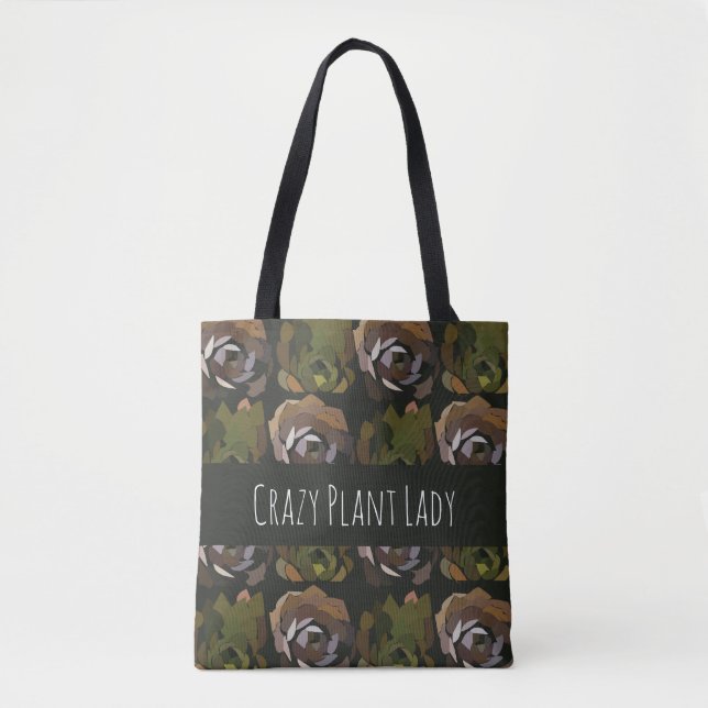 Bolsa Tote Folhas do Jardim de Cactus Verde Botânico (Frente)
