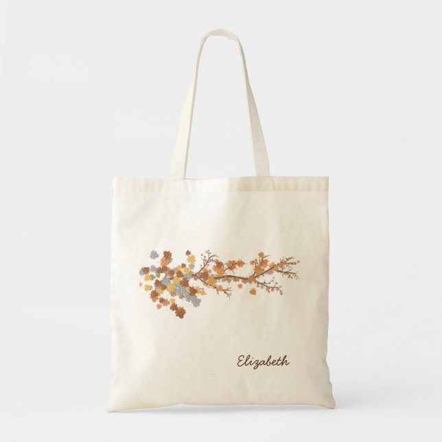 Bolsa Tote Folhas do outono - Personalizadas (Frente)