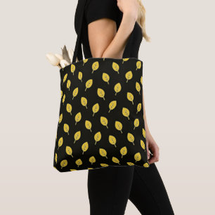 Bolsa Tote Folhas Douradas Pretas e Silenciadas