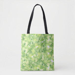 Bolsa Tote Folhas Exóticas: Aquarela Sem Costura